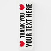 独自の感謝状バナーの作成ハート 横断幕 (縦)