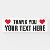 独自の感謝状バナーの作成ハート 横断幕 (横)