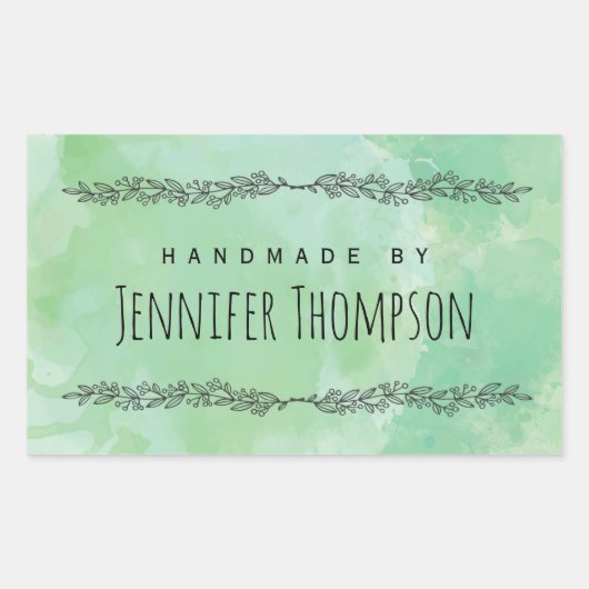 独自の手作りパーソナライズされたを作成 長方形シール (正面)