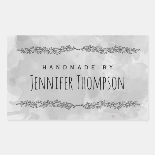 独自の手作りパーソナライズされたを作成 長方形シール (正面)