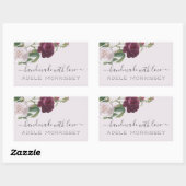 独自の手作りパーソナライズされたフローラの作成 長方形シール (シート)