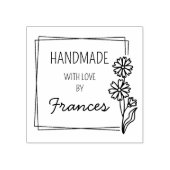 独自の手作りフローラスタンプの作成 ラバースタンプ (インプリント)