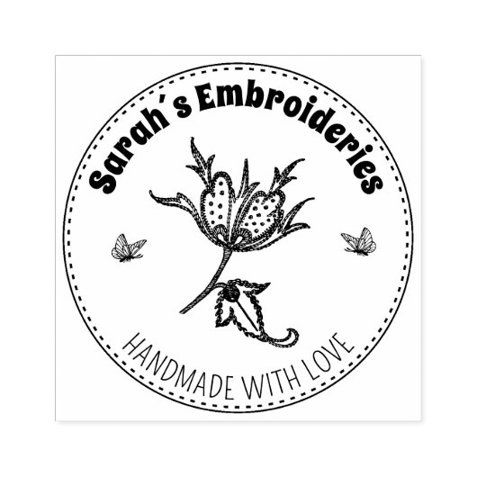 独自の手作り刺繍を作成 ラバースタンプ (インプリント)