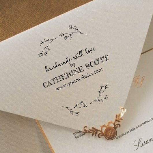 独自の手作り名エレガントのラバースタンプを作成 ラバースタンプ