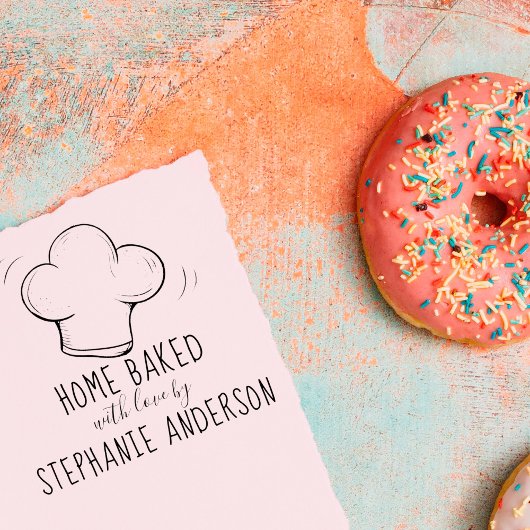 独自の手描きシェフハットホームを作成焼いた ラバースタンプ