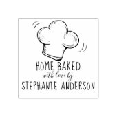 独自の手描きシェフハットホームを作成焼いた ラバースタンプ (インプリント)