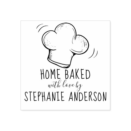 独自の手描きシェフハットホームを作成焼いた ラバースタンプ (インプリント)