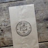 独自の手描きホームケーキを作成す焼いたる ラバースタンプ