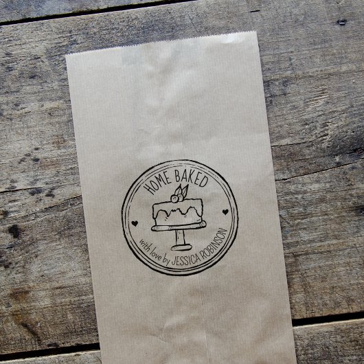 独自の手描きホームケーキを作成す焼いたる ラバースタンプ