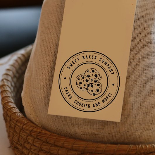 独自の手描きCookieビジネスロゴを作成 ラバースタンプ