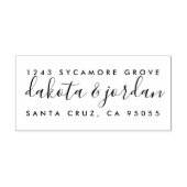 独自の手書きスクリプトの作成差出人住所 ラバースタンプ (インプリント)