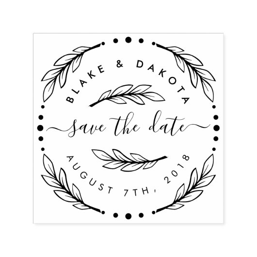 独自の手書きリースの作成日付の保存 セルフインキングスタンプ (デザイン)