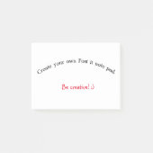 独自の投稿を作成します。メモ帳 ポストイット (正面)