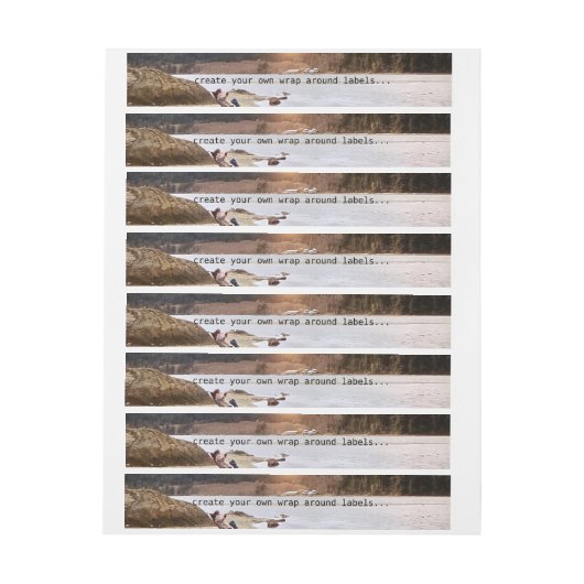 独自の折り返しラベルを作成のまわりにする ラップアラウンド宛名ラベル (シート)