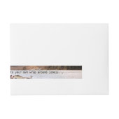 独自の折り返しラベルを作成のまわりにする ラップアラウンド宛名ラベル (正面)