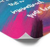 独自の抽象芸術やる気を起こさせる引用文 ポスター (角)