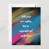 独自の抽象芸術やる気を起こさせる引用文 ポストカード (正面/裏面)