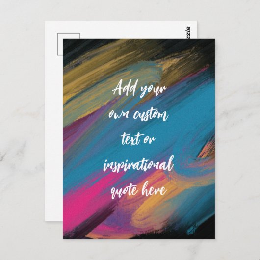 独自の抽象芸術やる気を起こさせる引用文 ポストカード (正面/裏面)