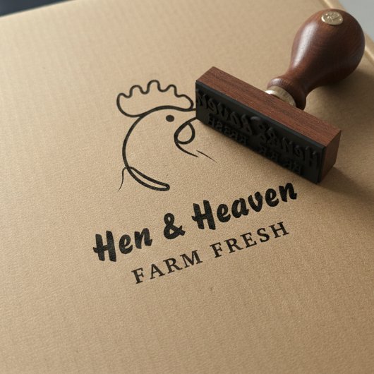 独自の抽象芸術チキンファームラインアートの作成 ラバースタンプ