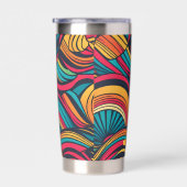 独自の抽象芸術パターパーソナライズされたンを作成 保温保冷タンブラー (右面)