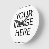 独自の文字とデザインを作成する：-) ラウンド壁時計 (傾斜)