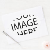 独自の文字とデザインを作成する：-) 楕円形シール (封筒)