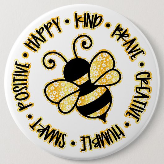 独自の文字とデザインを作成：-)ピンバックボタン 缶バッジ (正面)