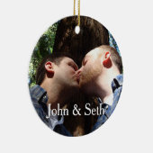 独自の文字と写真の追加カスタムオーナメント セラミックオーナメント (右)