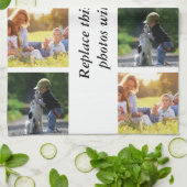 独自の文字と写真の追加 キッチンタオル (折り畳み)