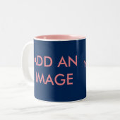 独自の文字と写真の追加 ツートーンマグカップ (正面左)