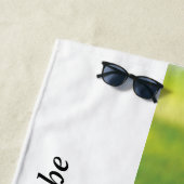 独自の文字と写真の追加 ビーチタオル (インサイチュ)