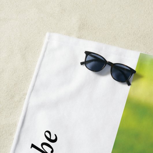 独自の文字と写真の追加 ビーチタオル (インサイチュ)