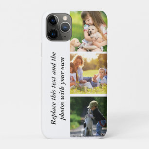 独自の文字と写真の追加 iPhone 11 PROケース