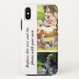 独自の文字と写真の追加 iPhone XSケース