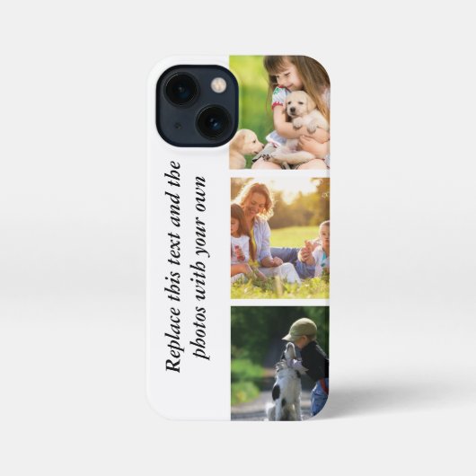 独自の文字と写真の追加 iPhoneケース (裏面)