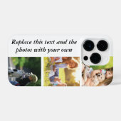 独自の文字と写真の追加 iPhoneケース (裏面横)