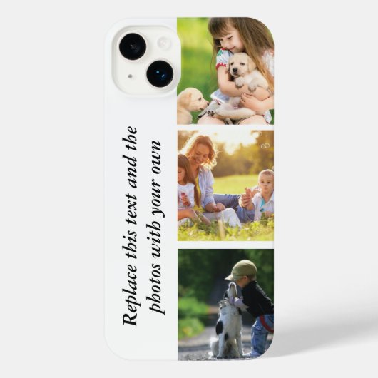 独自の文字と写真の追加 iPhoneケース (裏面)