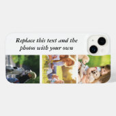 独自の文字と写真の追加 iPhoneケース (裏面横)