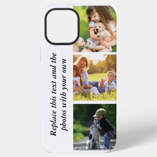独自の文字と写真の追加 iPhoneケース (裏面)