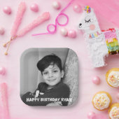 独自の文字と写真カスタム紙プレートの作成 ペーパープレート (パーティー)