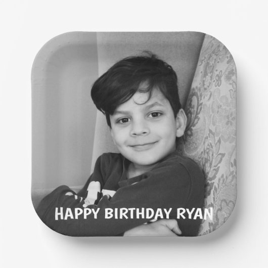 独自の文字と写真カスタム紙プレートの作成 ペーパープレート (正面)