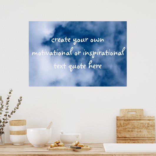 独自の文字のやる気を起こさせる作成 ポスター (キッチン)