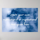 独自の文字のやる気を起こさせる作成 ポスター (正面)