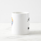 独自の文字の追加，虹のハート,カスタム コーヒーマグカップ (中央)