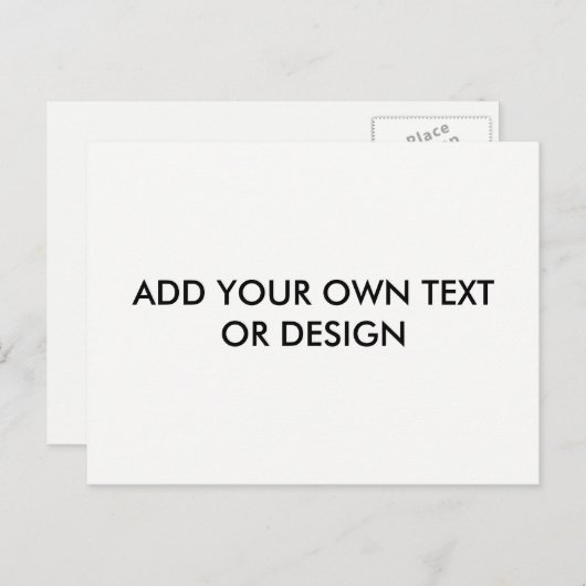 独自の文字またはデザインを追カスタマイズ加、 ポストカード (正面/裏面)