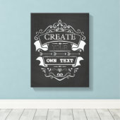 独自の文字を作成するChalkboardフローリッシュデザイン キャンバスプリント (インサイチュ (ウッドフロア))