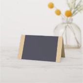 独自の文字を追モダン加 – 砂色と濃色 プレイスカード (裏面)