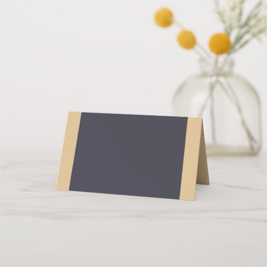 独自の文字を追モダン加 – 砂色と濃色 プレイスカード (裏面)