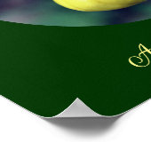 独自の文字イエローレディースリッパの花を作成 ポスター (角)