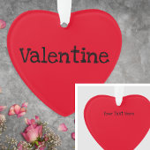 独自の文字カスタムバレンタモダンインデーの作成 オーナメント